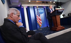 Trump coronavirus task force press briefing at the White House on 10 April.