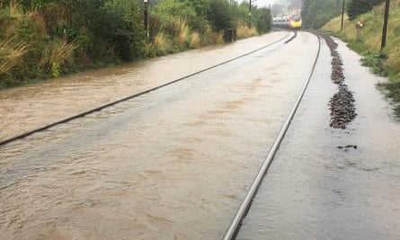 Flooding between Carlisle and Lockerbie caused the closure of the line on Saturday