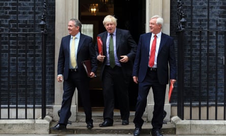 Liam Fox, Boris Johnson and David Davis, Theresa May’s Brexit ministers