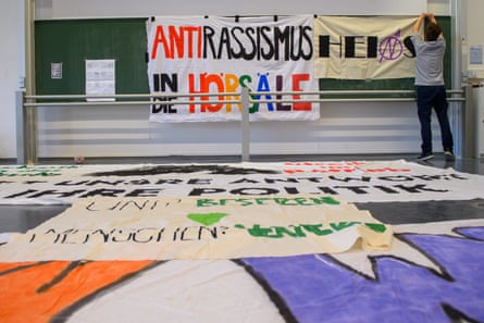 Activists occupy the lecture hall in Saxony-Anhalt, Magdeburg