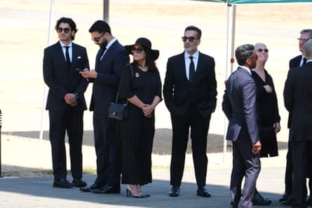 Mourners at Ann Widdecombe funeral service