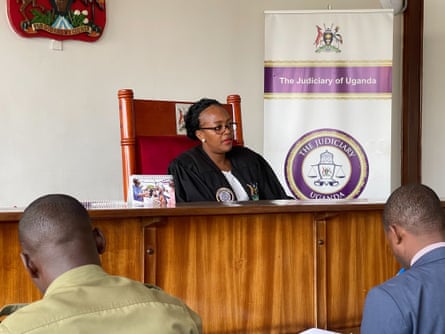 Gladys Kamasanyu, chief magistrate and champion of wildlife presiding in her court in Kampala, Uganda, last month.