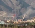 Footage shows Iranian bridge destroyed by strikes – video