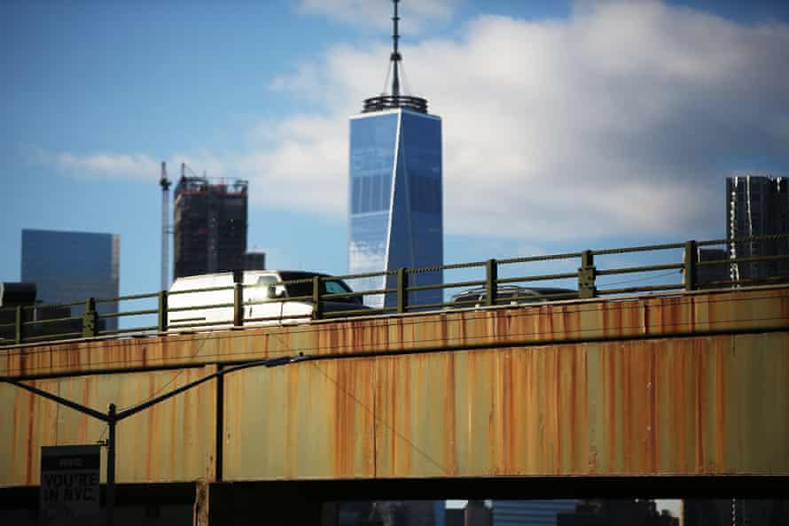 Cars drive over an old bridge in Brooklyn in February 2017 in New York City. A report says there are now nearly 56,000 bridges nationwide that are structurally deficient.