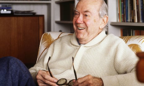 Graham Greene at his home in Nice in 1982.