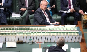 Scott Morrison and Bill Shorten in question time during a fortnight that could be described as a ‘carnival of chaos’