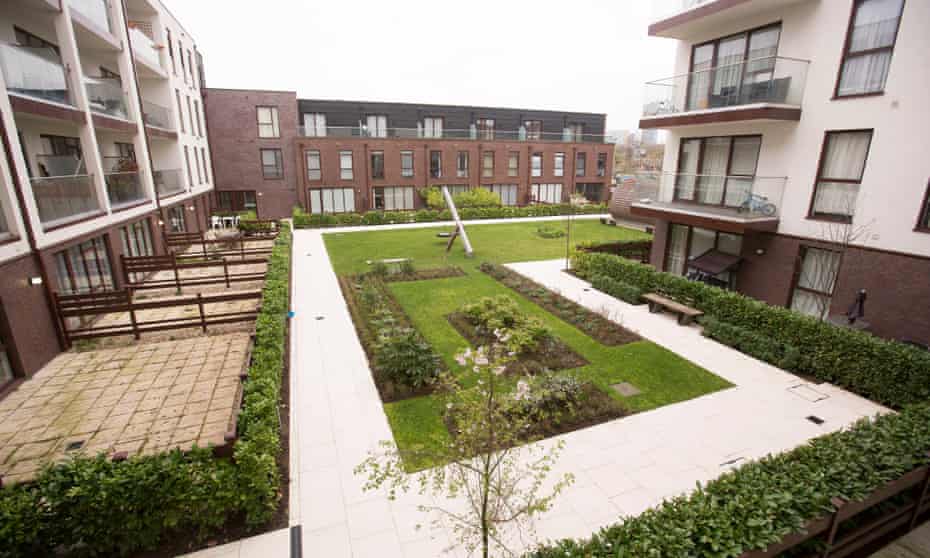 Too poor to play: children in social housing are blocked from communal playground at the Baylis Old School complex in Lambeth, London