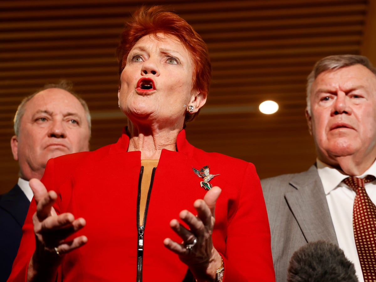 From Farage to Farrer, Pauline Hanson's politics are on the march – and major parties are running scared | Pauline Hanson | The Guardian