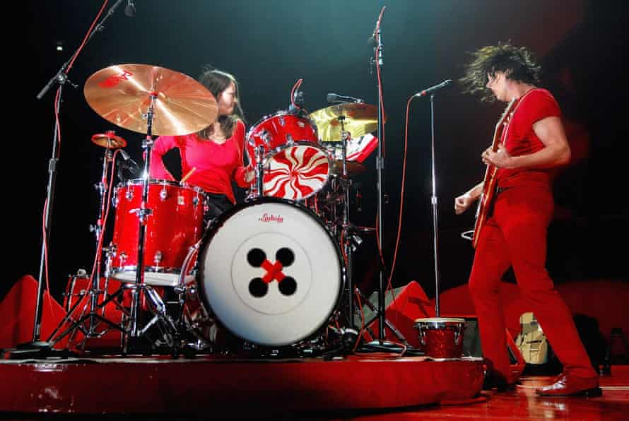 The White Stripes performing in Madison Square Garden in New York in 2007.