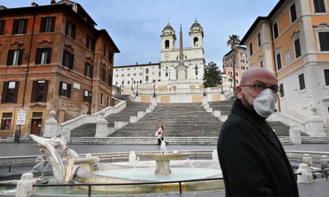The Spanish Steps in central Rome.