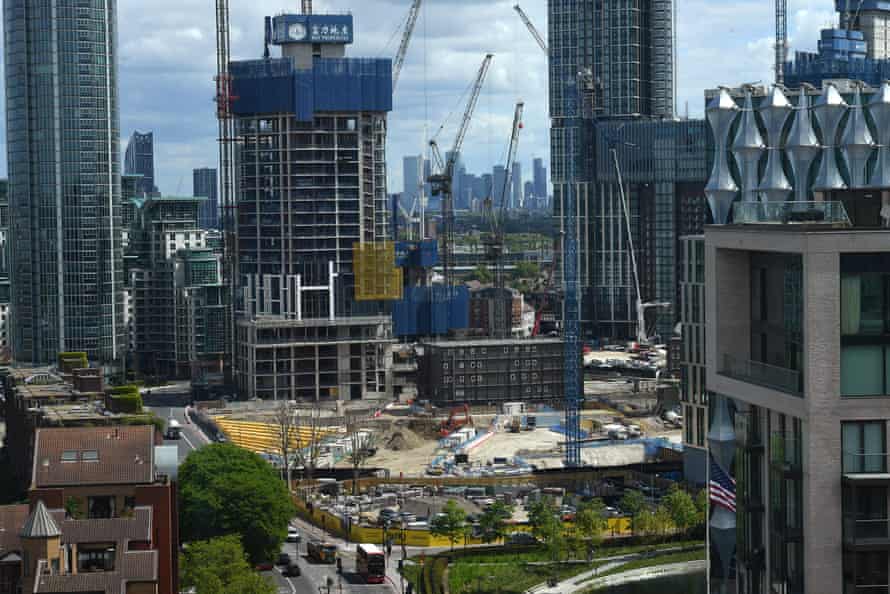 Construction ongoing at Nine Elms.