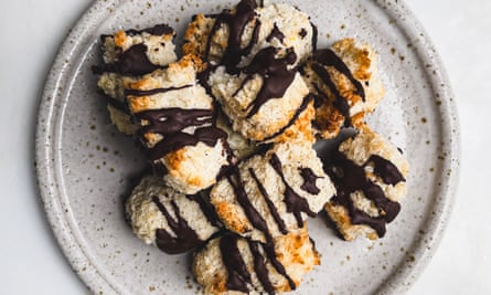 Tom Hunt’s vegan macaroons made from aquafaba (leftover bean cooking liquid).