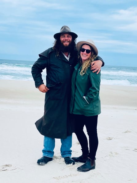 Jack Ceriani and Darl at Yeagarup Beach, Western Australia in 2021.