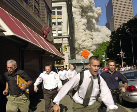That S Me In The Picture Joe Massian Flees The World Trade Center South Tower On 9 11 Photography The Guardian