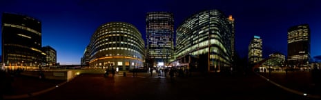 Canary Wharf, as captured by photographer John Law, an Associate of the Royal Photographic Society.