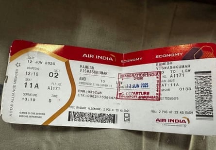 Vishwash Kumar Ramesh’s ticket.