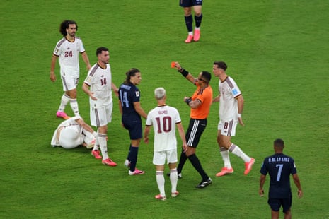 Agustin Canobbio with a deserved red card!