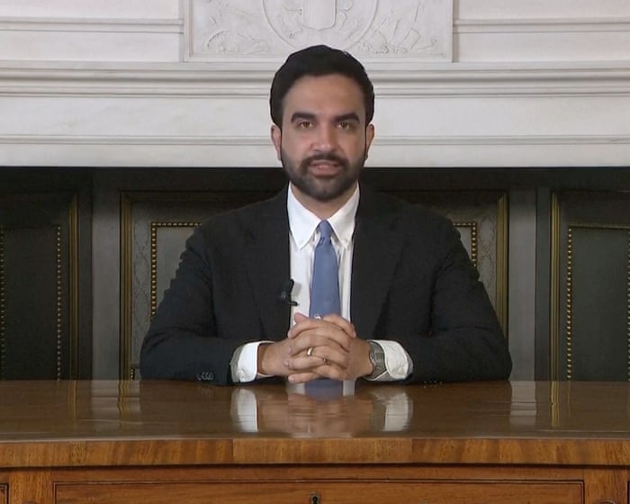 Zohran Mamdani gives speech to mark US’s 250th birthday in New York – watch in full