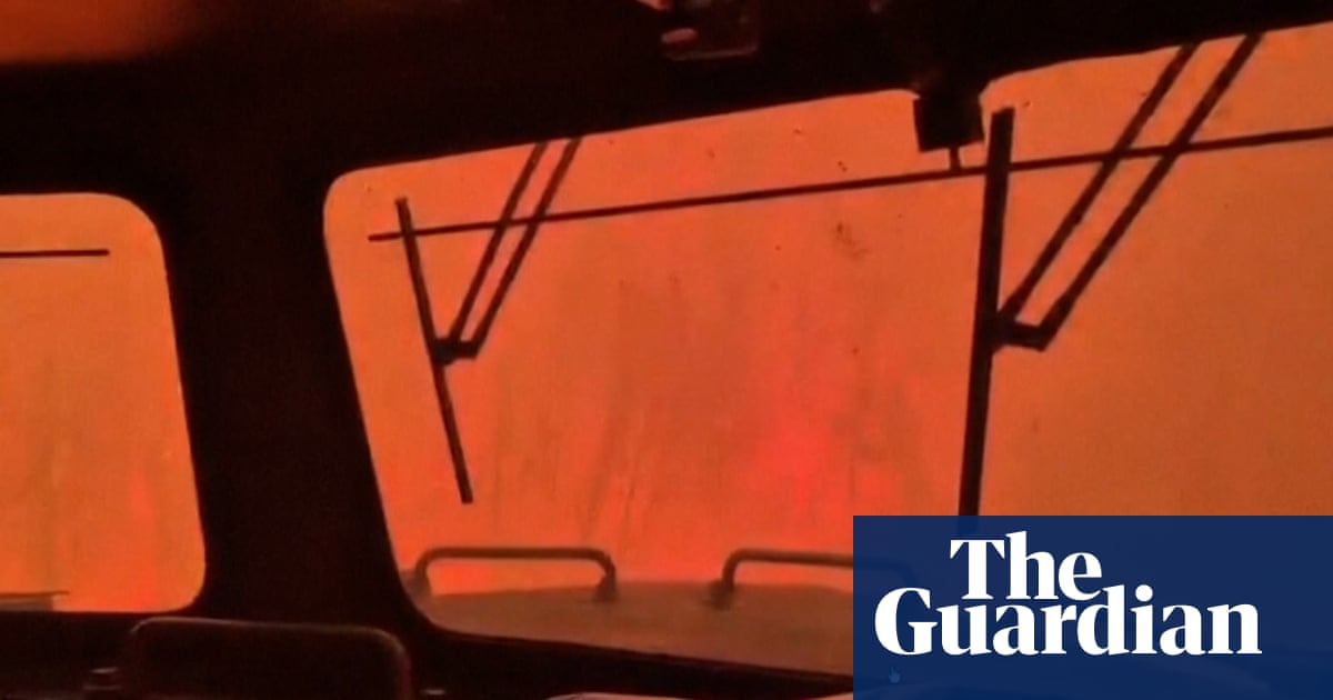 Train crew in Canada 'encased' by intense flames amid wildfires - video