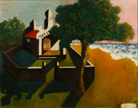 Minnie Evans – Temple by the Sea, 1955