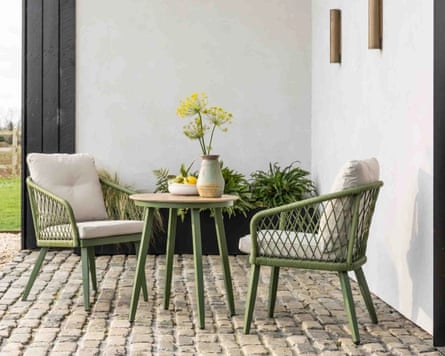 Atkin & Thyme Lauren 2 Seat Bistro Set in Green