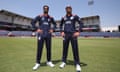 Ali Khan and Monank Patel of USA prepare to start their team’s campaign.