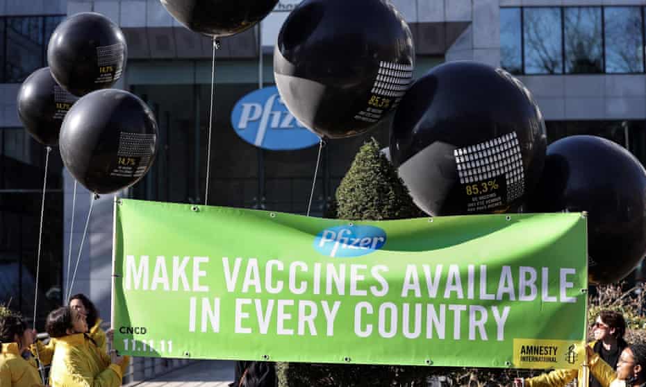 Banner says Make Vaccines Available in Every Country