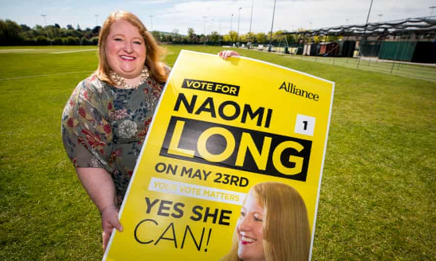 Alliance Party leader Naomi Long during the launch of her campaign on May 14.