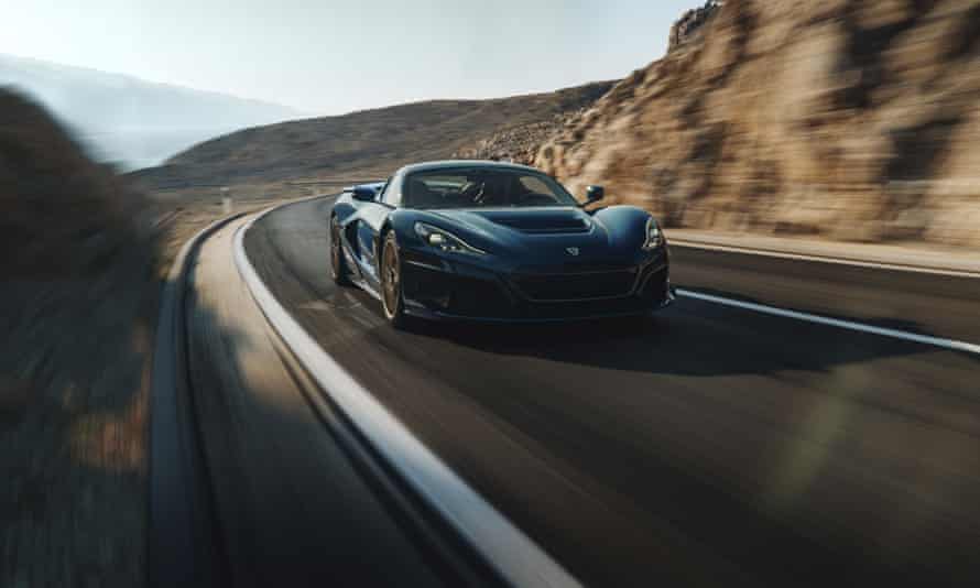 A Rimac Nevera electric supercar.