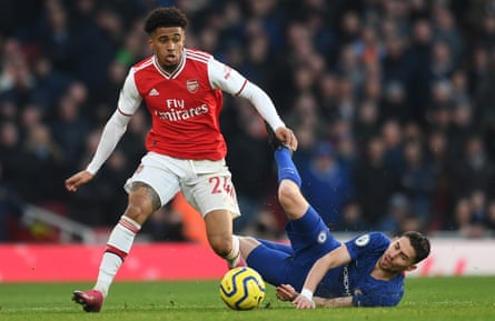 Reiss Nelson says: ‘You try and do some stuff you’d do when you were younger and hopefully it’ll come off.’