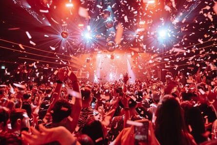 The crowd at Ibiza club night Glitterbox, pre-lockdown