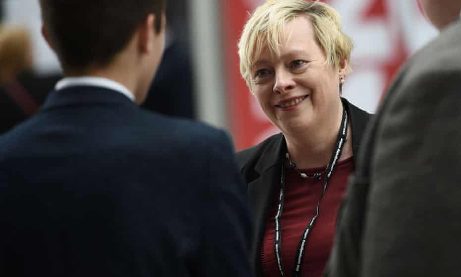 Angela Eagle smiles as she talks to delegates at  the Labour conference