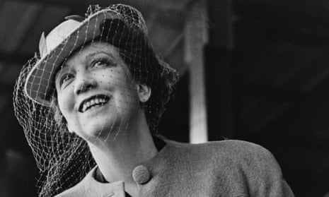 Elizabeth Arden (1878-1966), at the horse races in New York City. 
