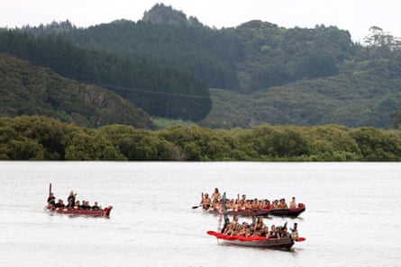 Waka journey in the Bay of Islands on Monday to mark Waitangi Day.