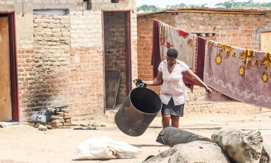 A Zimbabwean woman at her home in a rural area near Harare.