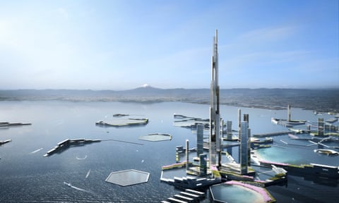  KPF’s 420-storey Sky Mile Tower was the centrepiece of its Next Tokyo 2045 proposal, which featured floating farms and housing for half a million people in Tokyo Bay. 