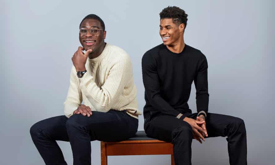 Marcus Rashford with co-author Carl Anka