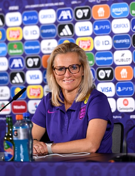 Sarina Wiegman speaks to the media.