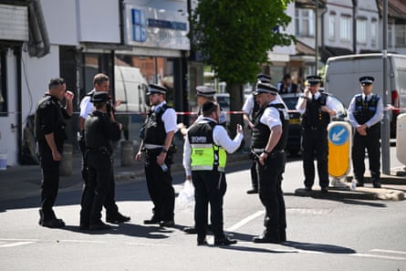Police and Shomrim members in Golders Green
