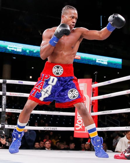 Patrick Day during his final boxing match, a USBA super welterweight against Charles Conwell