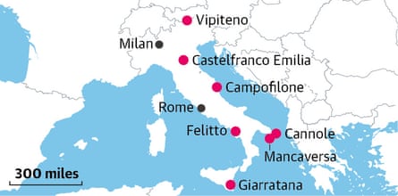 Italy food festival map