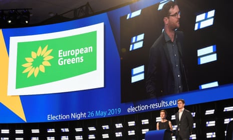 European Green party candidates Ska Keller and Bas Eickhout in Brussels, May 2019