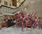 Phyllida Barlow: Disruptor review – sexy latex and gobs of gum as a stately home gets trashed