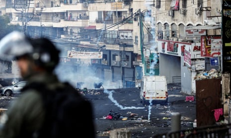 Shuafat refugee camp during violent clashes between Palestinians and Israeli forces in East Jerusalem on Wednesday.