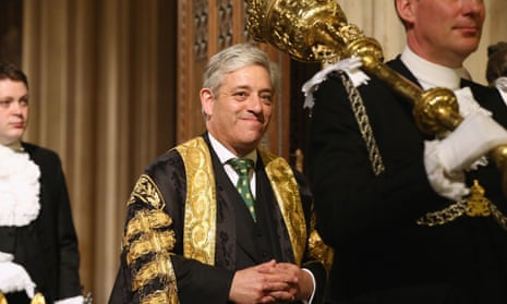 John Bercow in the House of Commons members’ lobby.