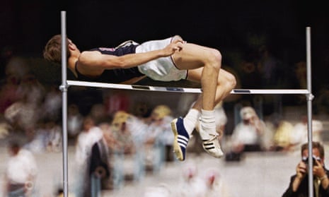 Dick Fosbury leaps to glory in the 1968 Olympics.