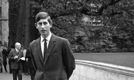 Prince Charles arrives at Trinity College, Cambridge, in 1967.