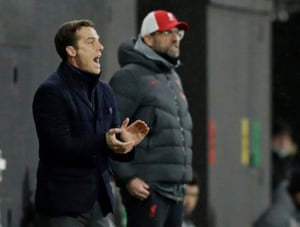 Fulham manager Scott Parker encourages his players after a good start