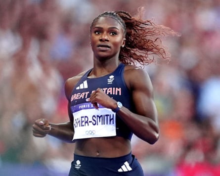 Great Britain’s Dina Asher-Smith during the women’s 200m semi-final at the 2024 Paris Olympics Games