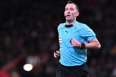 Chris Kavanagh leads tonight’s team of match officials at St James’ Park.